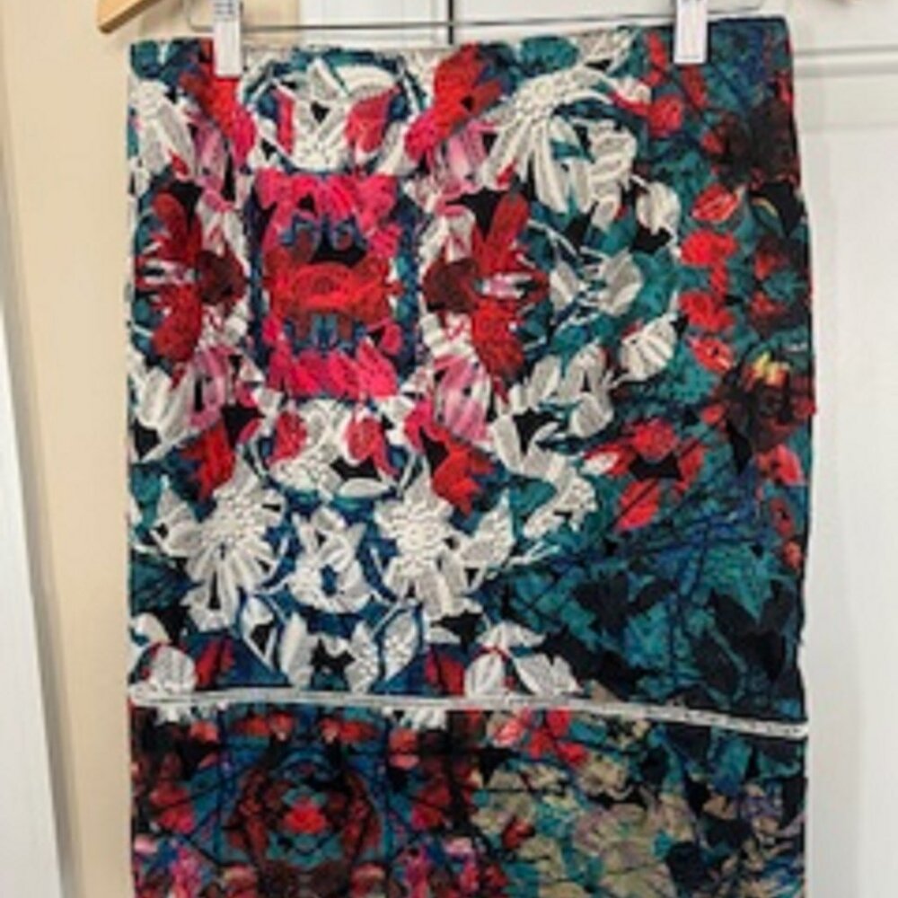 Women's Skirt Antonio Melani Size 6 Multicolor Has Lining Colorful